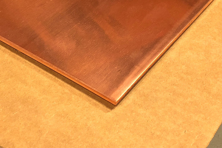 Copper Sheet Plate C110 5 x 5 250 1/4 